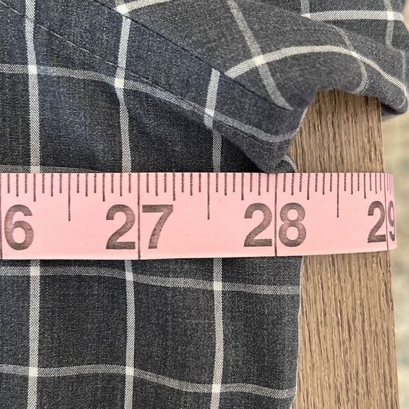 Set of 2 Croft & Barrow Mens Easy Care Plaid Button Down Shirt Gray Black XXL - Picture 8 of 9